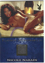 Load image into Gallery viewer, Playboy&#39;s Bare Assets Nicole Narain Gold Foil Memorabilla Card
