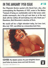 Load image into Gallery viewer, Playboy January Edition Cover Jean Jani Card #13
