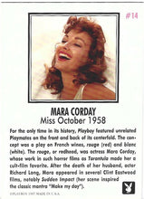 Load image into Gallery viewer, Playboy October Edition Mara Corday Card #14
