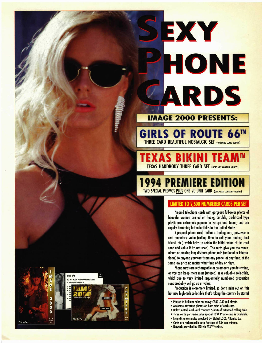 Image 2000 - Sexy Phone Cards - sell sheet