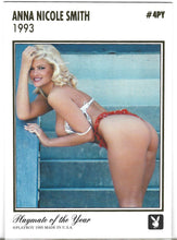 Load image into Gallery viewer, Playboy January Edition Playmate of the Year Anna Nicole Smith Gold Foil Card #4PY
