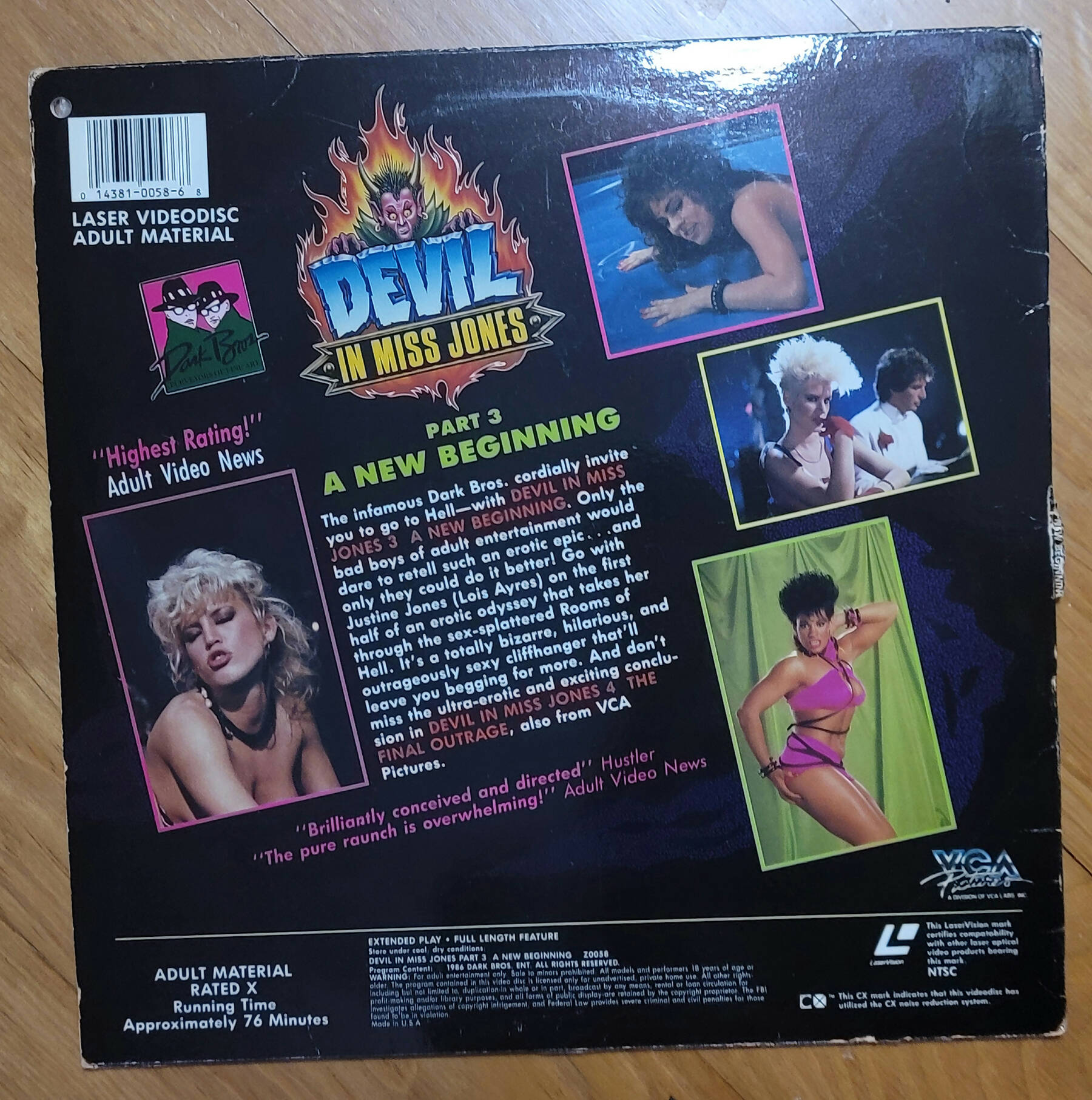 Devil in Miss Jones Part 3: A New Beginning (1986) - LASERDISC - Complete  with Jacket, Disc and Sleeve. Great Working Condition - RARE and VHTF