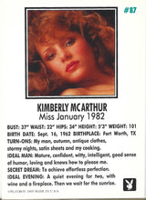 Load image into Gallery viewer, Playboy January Edition Kimberly McArther Card #87
