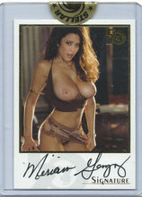 Load image into Gallery viewer, Playboy 50th Anniversary Miriam Gonzalez Gold Foil Autograph Card
