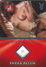 Load image into Gallery viewer, Playboy&#39;s Hard Bodies India Allen Platinum Foil Birthstone Card
