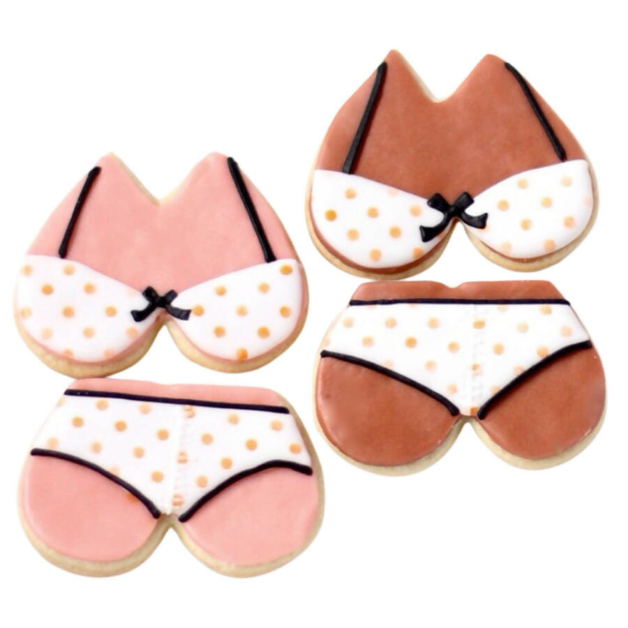 Polka Dot Bra and Panty cookie set