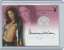 Load image into Gallery viewer, Playboy Too Hot To Handle Carmella DeCesare Autograph DNA Card
