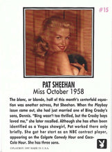 Load image into Gallery viewer, Playboy October Edition Pat Sheehan Card #15
