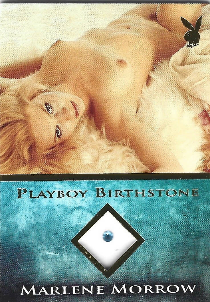 Playboy's Bare Assets Marlene Morrow Gold Foil Birthstone Card