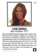 Load image into Gallery viewer, Playboy October Edition Claire Rambeau Card #54
