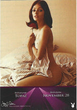Load image into Gallery viewer, Playboy&#39;s Sexy and Sassy Joni Mattis Gold Foil Birthstone Card
