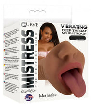Load image into Gallery viewer, Mistress Mercedes Vibrating Mouth Stroker- Brown
