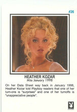 Load image into Gallery viewer, Playboy Centerfold Update 2 (1997 - 1999) Heather Kozar Card #26 (Short Printed)
