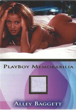 Load image into Gallery viewer, Playboy Lingerie Dreams Alley Baggett Gold Foil Memorabilia Card
