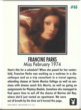 Load image into Gallery viewer, Playboy February Edition Francine Parks Card #63
