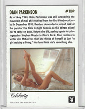 Load image into Gallery viewer, Playboy January Edition Celebrity Dian Parkinson Gold Foil Card #1DP
