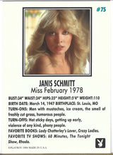 Load image into Gallery viewer, Playboy February Edition Janis Schmitt Card #75
