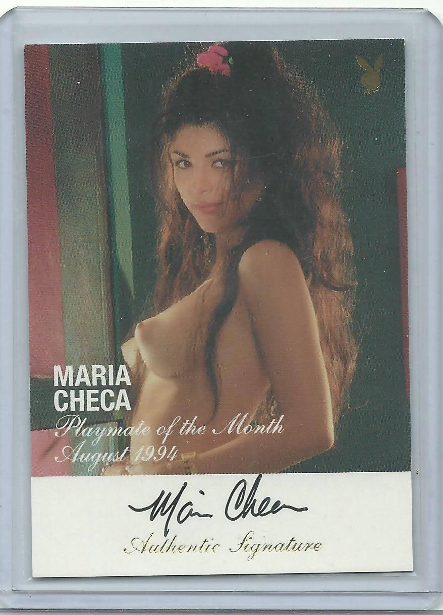 Playboy Centerfold Update 94-96 Maria Checa Gold Foil Autograph Card