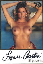 Load image into Gallery viewer, Playboy 50th Anniversary Lynne Austin Gold Foil Autograph Card
