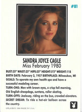 Load image into Gallery viewer, Playboy February Edition Sandra Joyce Cagle Card #81
