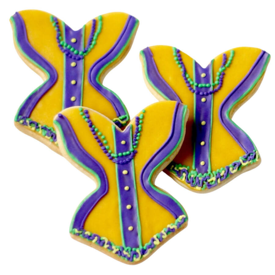 Mardi Gras Corset Cookies